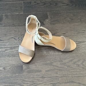 Kelly & Katie Taupe and Cream Sandals